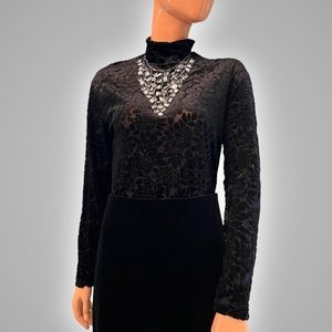 FRAZIER LAWRENCE Y2K Velvet Burnout Turtleneck